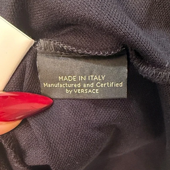 Versace Classic Black Polo Shirt brand NEW Large - Picture 13 of 16